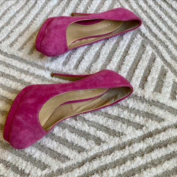 Aldo Pink Suede Platform Pumps - Picture 6 of 8